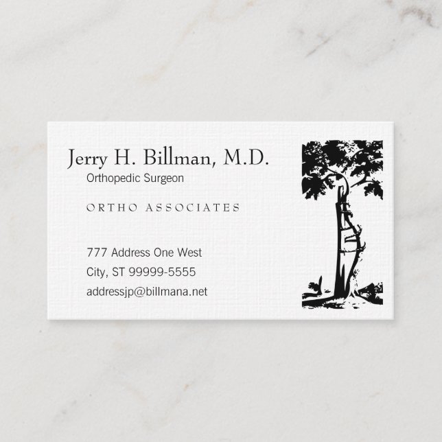 Orthopaedic Crooked Tree Business Card (Front)