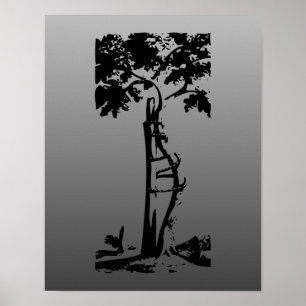 Orthopaedic Crooked Tree on Gradient Poster