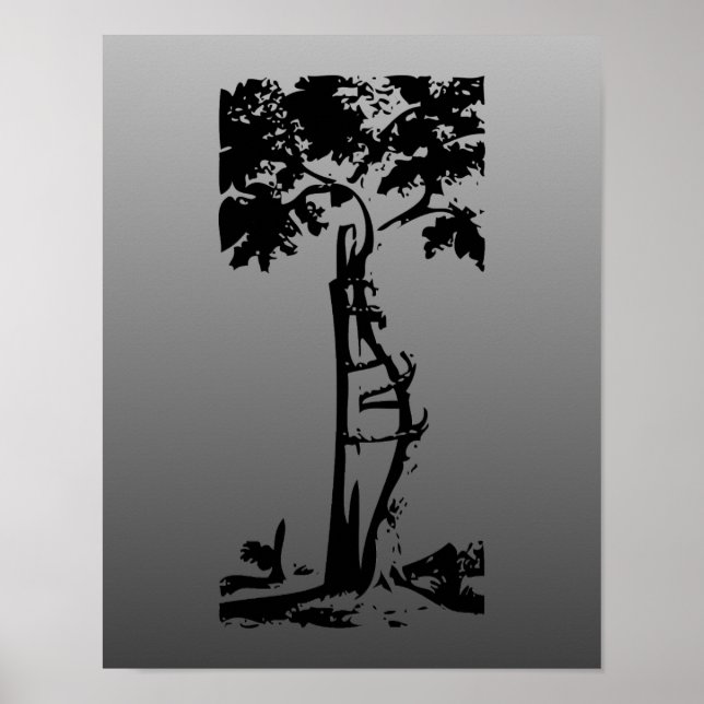 Orthopaedic Crooked Tree on Gradient Poster (Front)