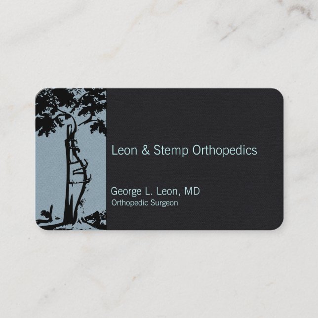 Orthopaedic Crooked Tree Symbol Business Card (Front)