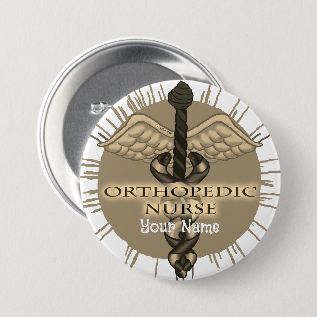 Orthopaedic Nurse Caduceus pin (Front & Back)