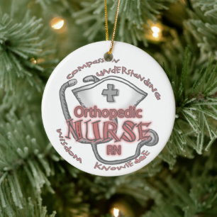 Orthopaedic Nurse Ceramic Tree Decoration