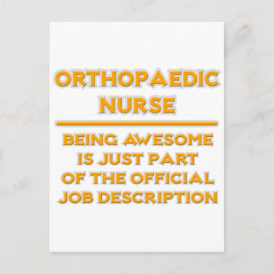 Orthopaedic Nurse .. Job Description Postcard