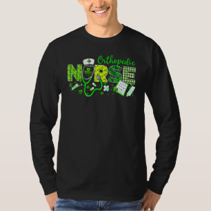 Orthopaedic Nurse St Patricks Day Love Stethoscope T-Shirt