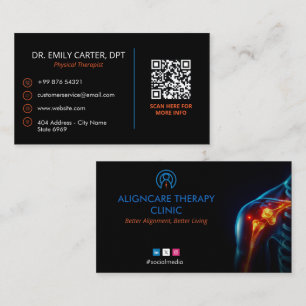 Orthopaedic Rehab Business   Modern Dark  Business Card