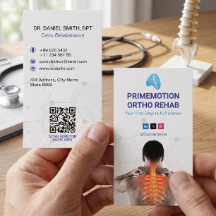 Orthopaedic Rehab Clinic   Modern White Business Card