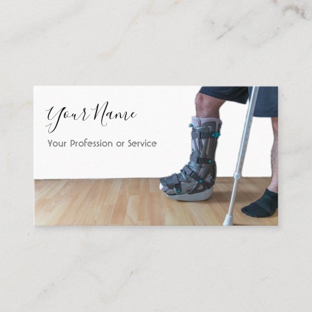 Orthopaedic supply and orthopaedic equipment business card (Front)