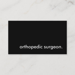 orthopaedic surgeon. business card