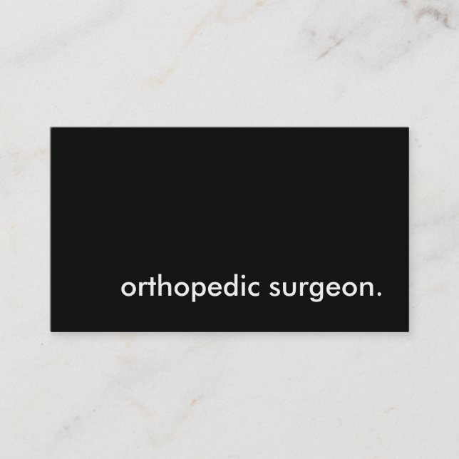 orthopaedic surgeon. business card (Front)