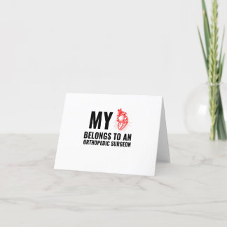 Orthopaedic surgeon funny heart holiday card