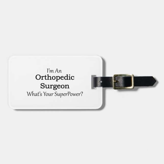 Orthopaedic Surgeon Luggage Tag (Front Horizontal)
