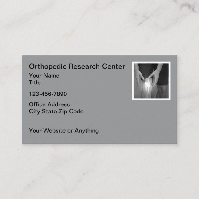 Orthopaedic Surgeon Theme Business Cards (Front)