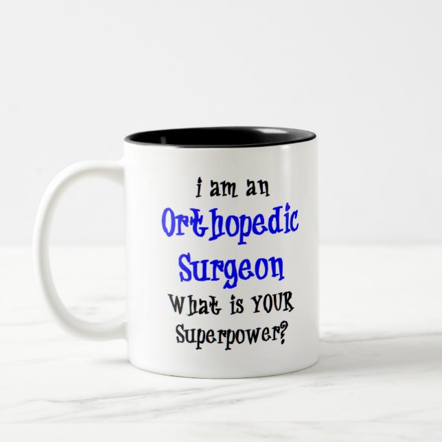 orthopaedic surgeon Two-Tone coffee mug (Left)