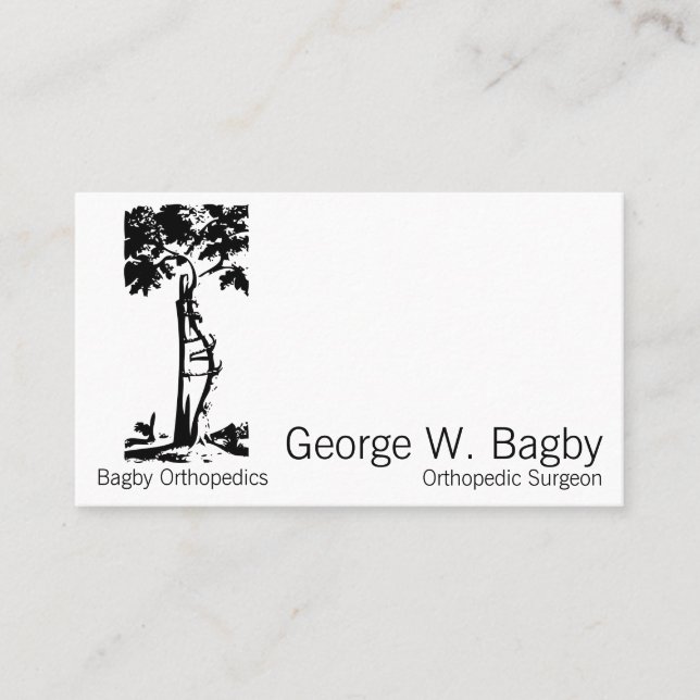 Orthopaedic Surgery Crooked Tree Business Card (Front)