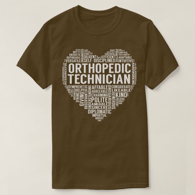 Orthopaedic Technician Heart T-Shirt (Design Front)