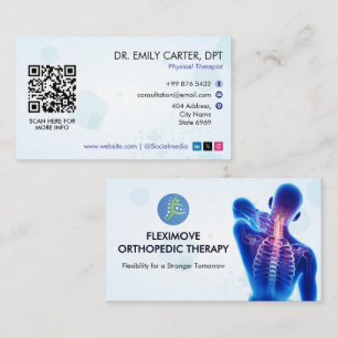 Orthopaedic Therapy Clinic   Modern White Business Card