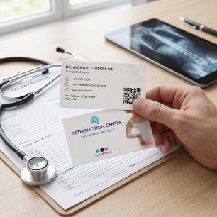 Orthopaedic Therapy   Minimalist White Business Card