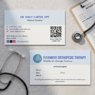 Orthopaedic Therapy Profession   Modern Appointmen Business Card