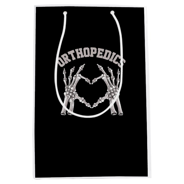 Orthopaedics Skeleton Hand Heart Ortho Nurse Rn Cr Medium Gift Bag (Front)