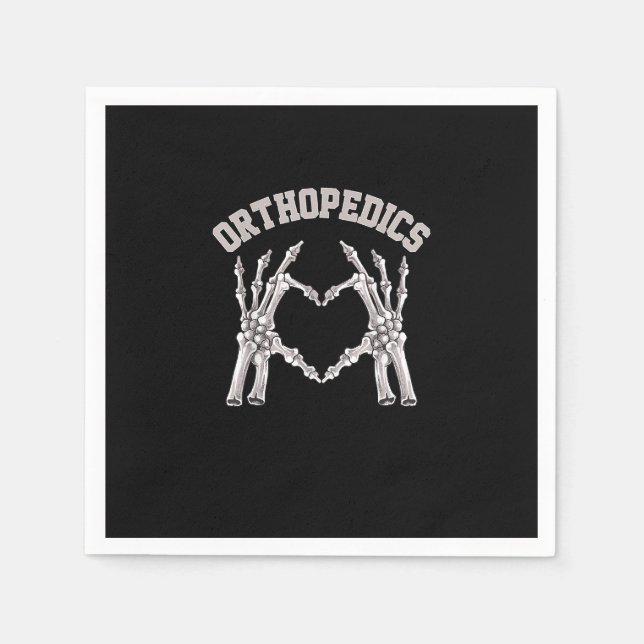 Orthopaedics Skeleton Hand Heart Ortho Nurse Rn Cr Napkin (Front)