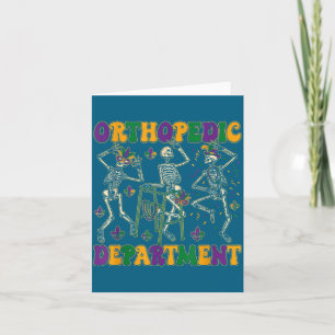 Orthopedic Department Mardi Gras Nurse Design Card