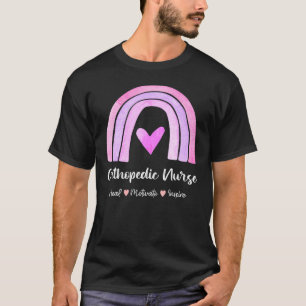 Orthopedic Nurse Heal Motivate Inspire Boho Rainbo T-Shirt