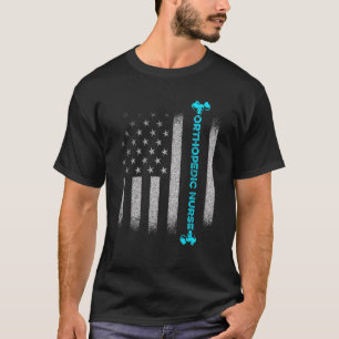 Orthopedic Nurse Usa Flag Ortho Nursing Rn 1 T-Shirt