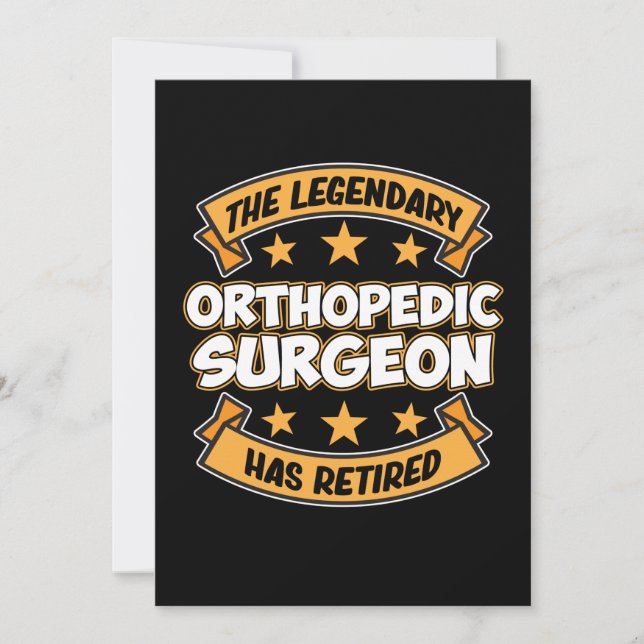 Orthopedic Surgeon Retirement Surgery Medical Doct Thank You Card (Front)
