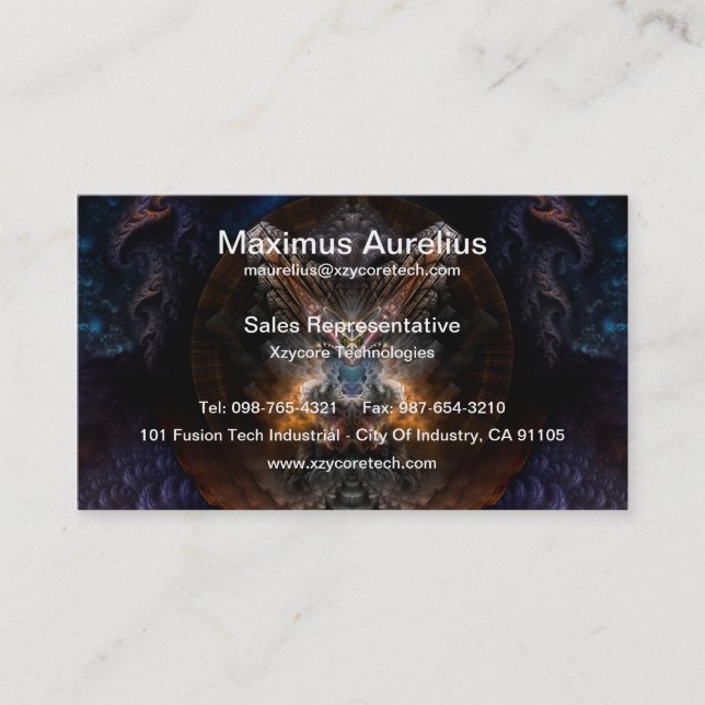 Orthricon Fractal Art Business Card (Front)