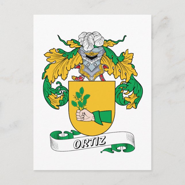 Ortiz Family Crest Postcard (Front)