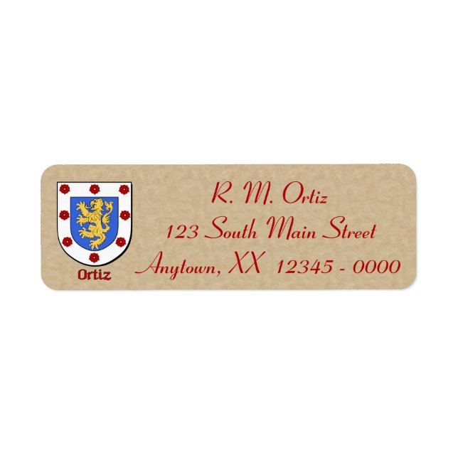 Ortiz Heraldic Shield (Front)