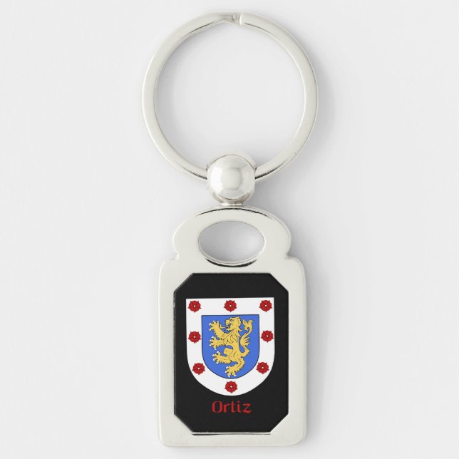 Ortiz Historical Shield Key Ring (Front)