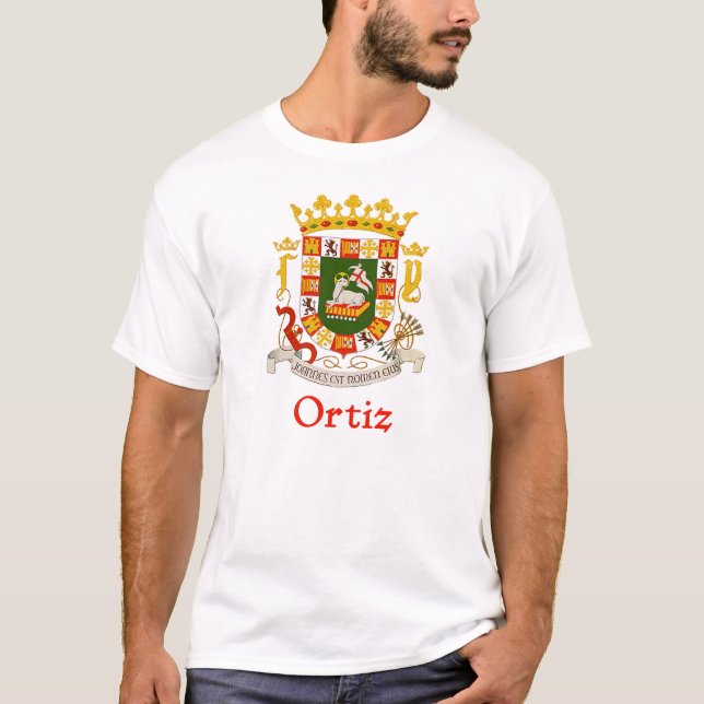 Ortiz Shield of Puerto Rico T-Shirt (Front)
