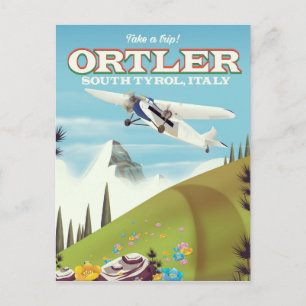 Ortler - South Tyrol, Italy travel poster Postcard