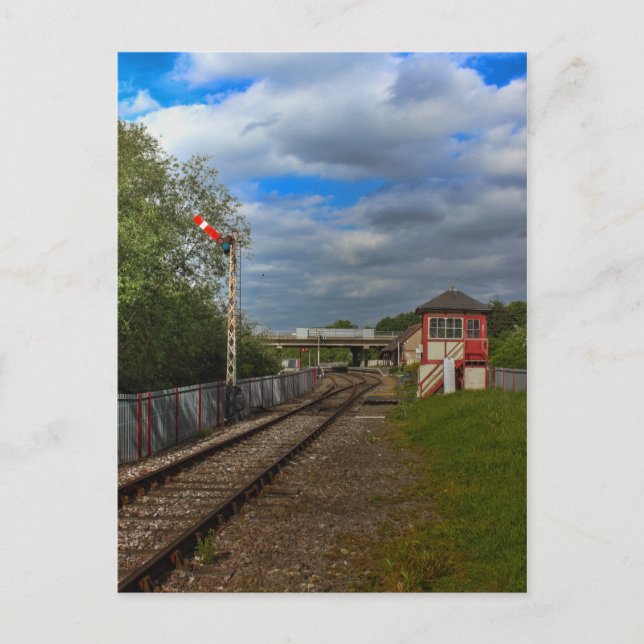 Orton Mere Station and signal box Postcard (Front)