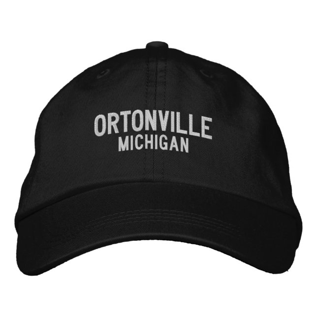 Ortonville Michigan Embroidered Baseball Hat (Front)