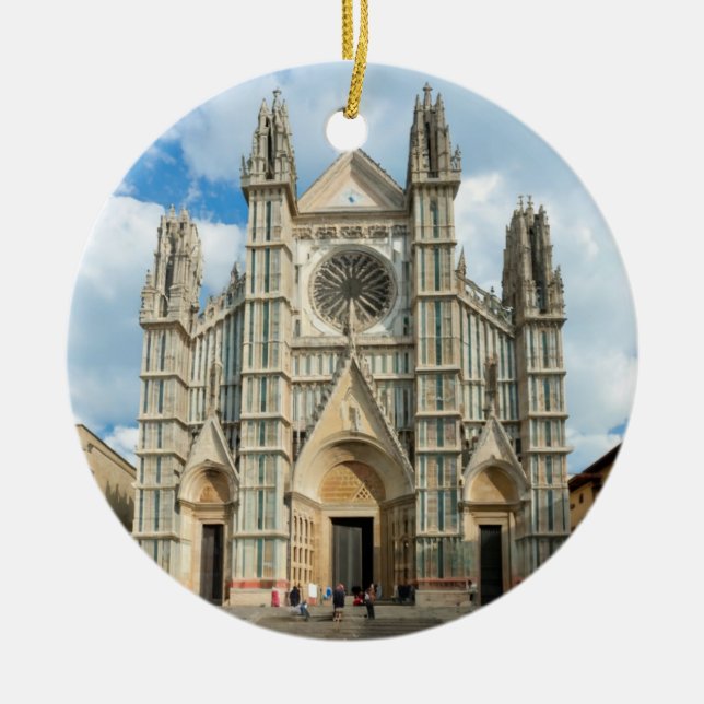  Orvieto, Italy  Ceramic Tree Decoration (Front)