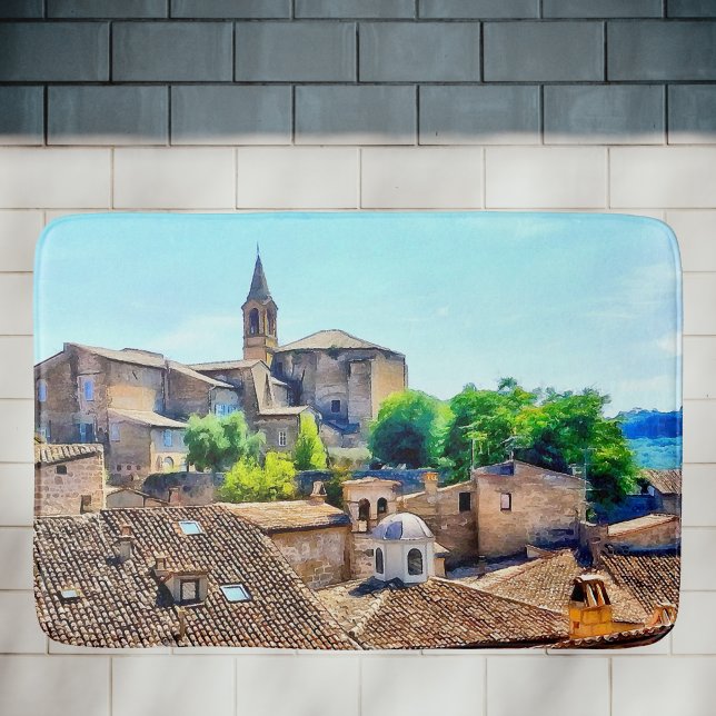 Orvieto Italy Hillside Bath Mat (Creator Uploaded)