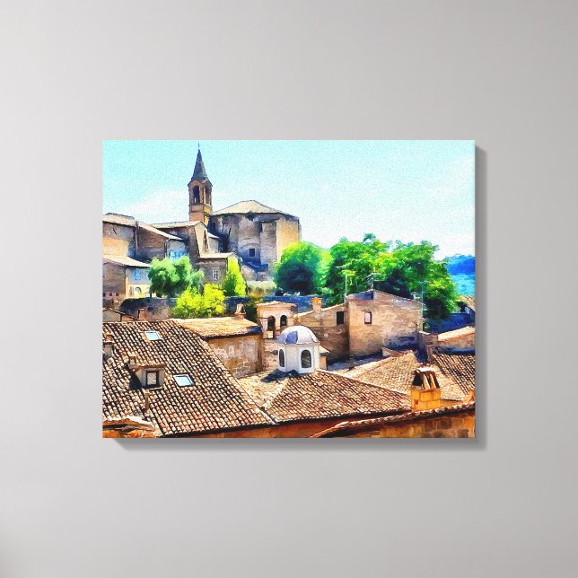 Orvieto Italy Hillside Canvas Print (Front)