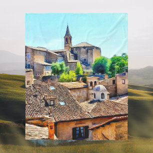 Orvieto Italy Hillside Fleece Blanket