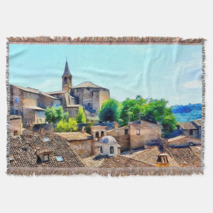 Orvieto Italy Hillside Throw Blanket