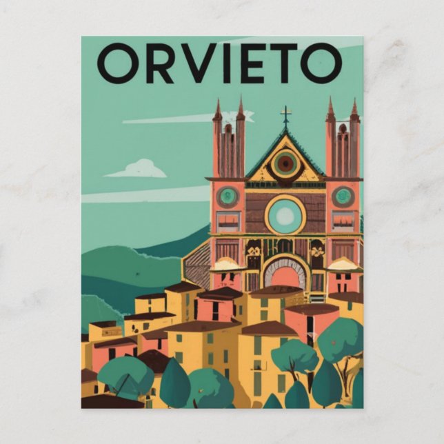 Orvieto, Italy  Postcard (Front)