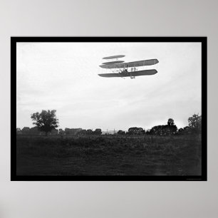 Orville Flying High in Aeroplane 1905 Poster