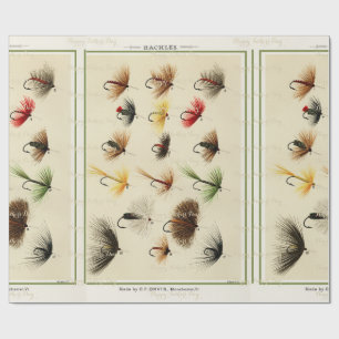 Orvis Fly Fishing Pattern Wrapping Paper