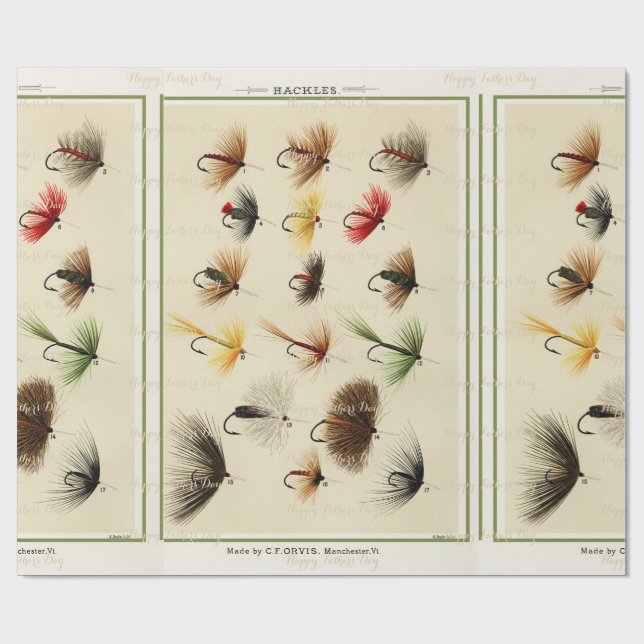 Orvis Fly Fishing Pattern Wrapping Paper (Flat)