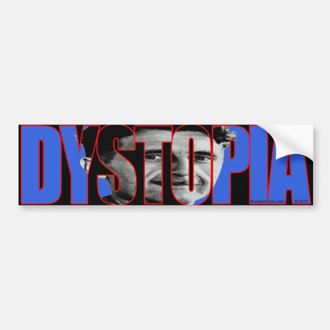 Orwell Dystopia Bumper Sticker (Front)