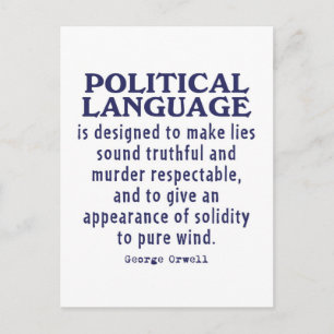 Orwell on Political Language Postcard