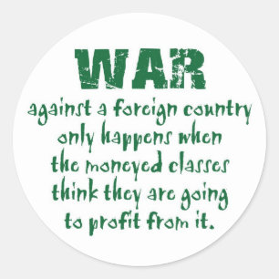 Orwell on War Classic Round Sticker
