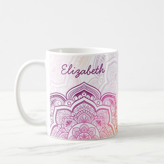 Oryn Mandala 11 oz. Personalized Mug (Left)