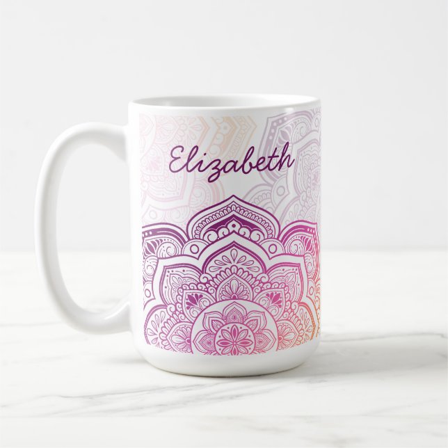 Oryn Mandala 15 oz. Personalized Mug (Left)